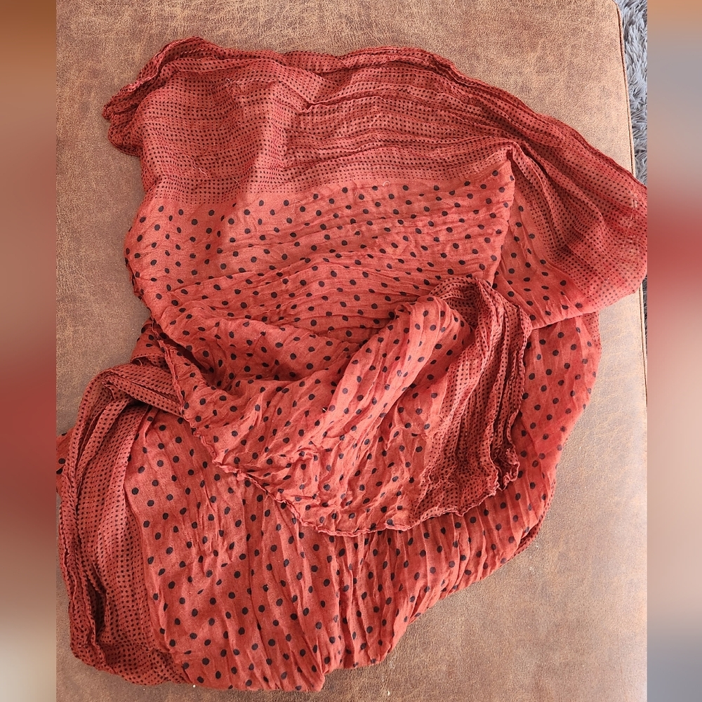 Orange and Black Scarf - Picture 4 of 4